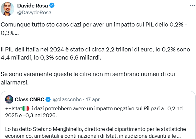 dazi di Trump sull'economia italiana